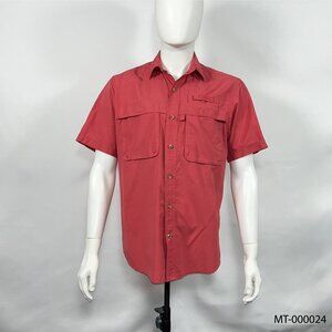 IZOD Surfcaster Men's Shirt Short Sleeve Red Size M - [MT24]